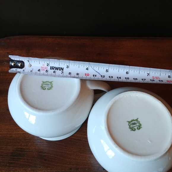 Vtg Recipe Soup Bowl Mugs. Tomato. Onion. EUC. White. - Picture 4 of 9